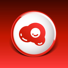 scrambled egg icon logo protein omelet vector