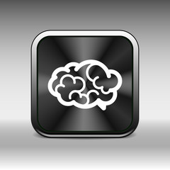 Brain icon mind vector medical brainstorm head human