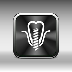 screwed false tooth icon anatomy beauty brightly care