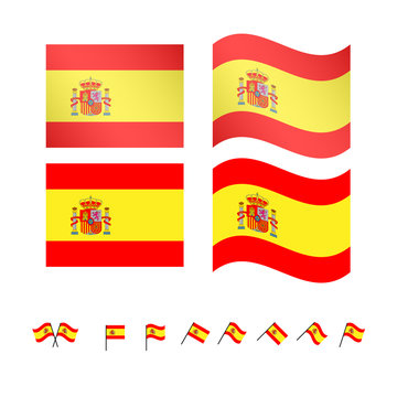 Spain Flags EPS 10