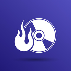 Icon computer disk recording abstract art audio