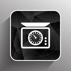 electronic scales icon isolated square floor bathroom