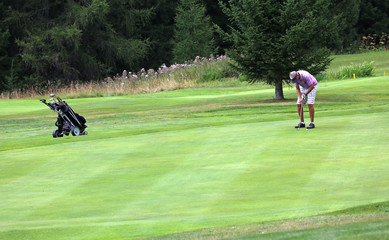 Obraz premium Golfspieler auf Fairway