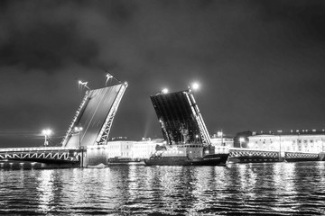 The Palace Bridge in St Petersburg Russia