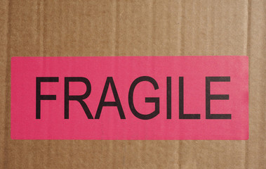 Pink Fragile sign