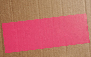 Pink tag label