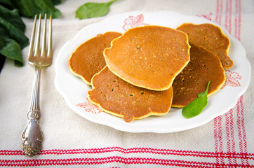 Vegetarian gluten free Spinach pancakes