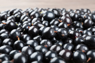 Heap of wild black currant close up