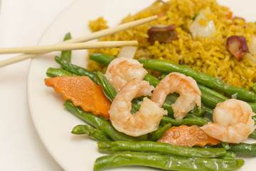 Chinese Garlic Shrimp String Beans
