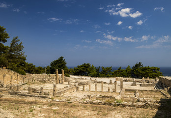 Fototapeta na wymiar Ancient ruins of Kamiros on Rhodes