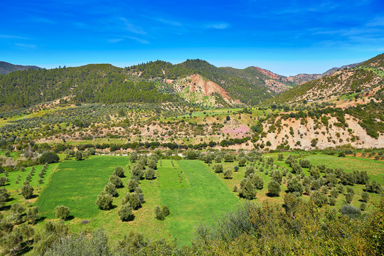 Beautiful landscape in Northern Atlas, Morocco, Africa