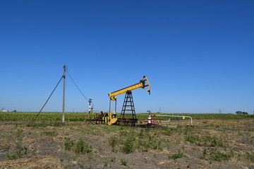 The pumping unit as the oil pump installed on a well