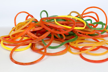 the many  of plastic band
 