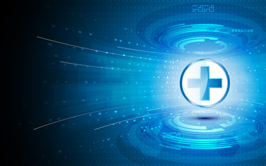 vector abstract tech health care innovation concept background