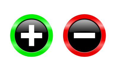 Plus and minus buttons