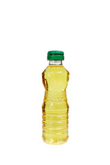 Bottle of vegetable oil for cooking isolated on with background