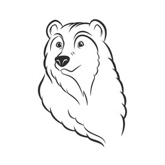 Bear head logo template mascot emblem