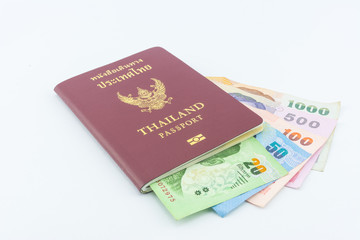 Thailand passport with money