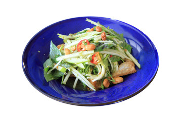 fish fried with apple salad