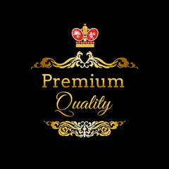 label with ruby king crown