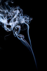 Abstract smoke on a black background.