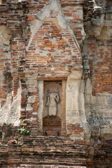 Old broken buddha statue