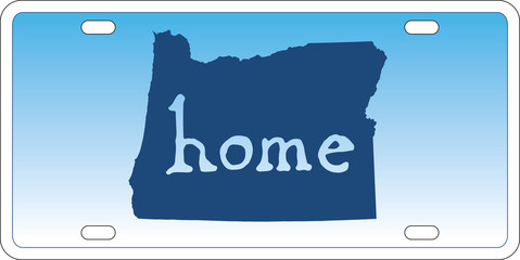 Oregon state license plate vector