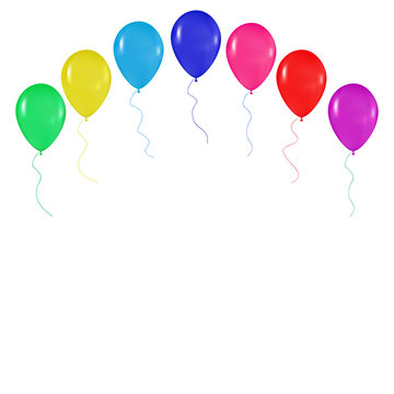 realistic colorful balloons background, holidays, greetings, wedding, happy birthday, partying on a white background