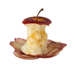 Apple core and peels