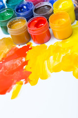 gouache in jars