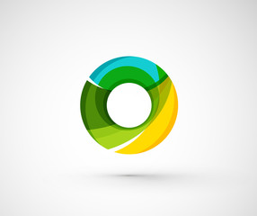 Abstract geometric company logo ring, circle
