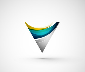 Abstract geometric company logo triangle, arrow