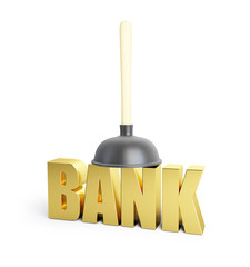 Problem banks, cleaning bank plunger