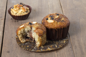 Banana Cake on the wood