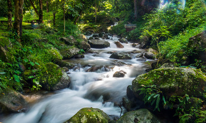 Fototapeta premium Waterfall at Mae Moei National Park, Tak Province Thailand