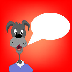 Abstract cartoon dog talking eps 10