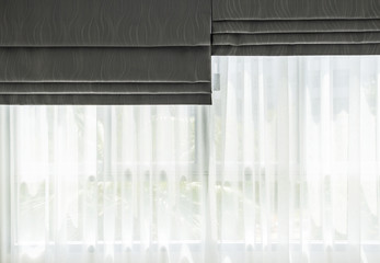 Folding curtain in the bedroom