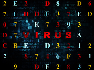Safety concept: Virus on Digital background