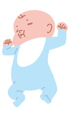 赤ちゃん　仰向け　昼寝