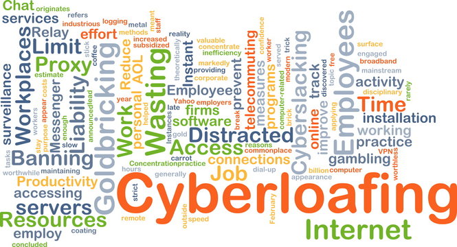 Cyberloafting background concept
