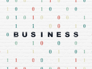 Business concept: Business on wall background