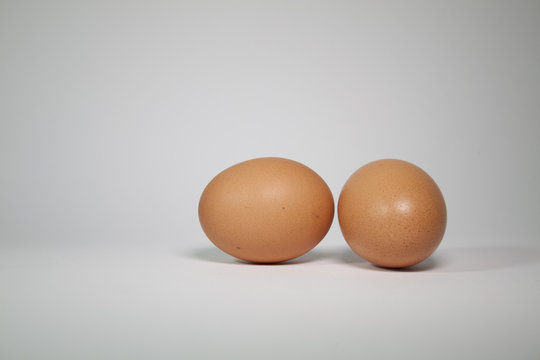 Zwei Freiland - Eier
