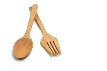 Wooden Spoon isolated on white background
