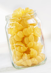 Pasta close up on white background