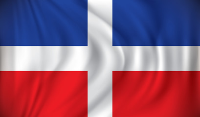 Fototapeta premium Flag of Dominican Republic