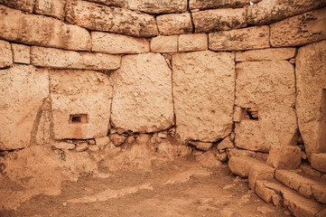 Megalitic temple complex  - Hagar Qim in Malta