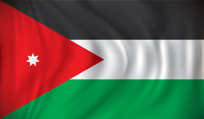 Obraz premium Flag of Jordan