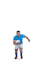 Fototapeta na wymiar Rugby player running with the ball