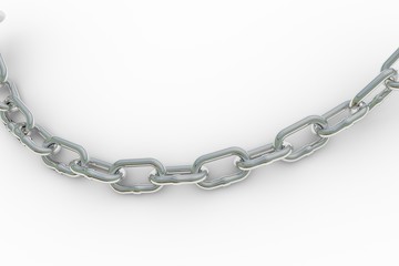Metal chain, isolated on white