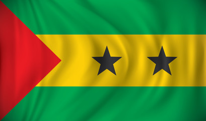 Obraz premium Flag of Sao Tome and Principe